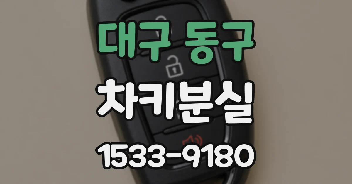 대구 동구 차키분실