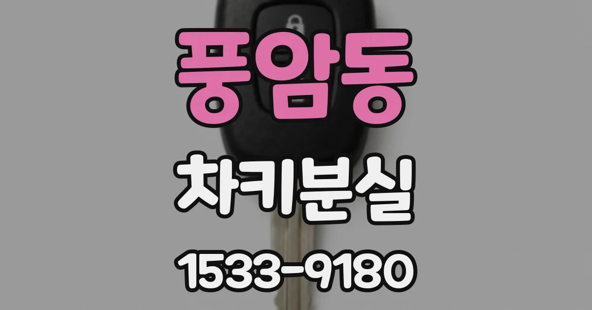 풍암동 차키분실