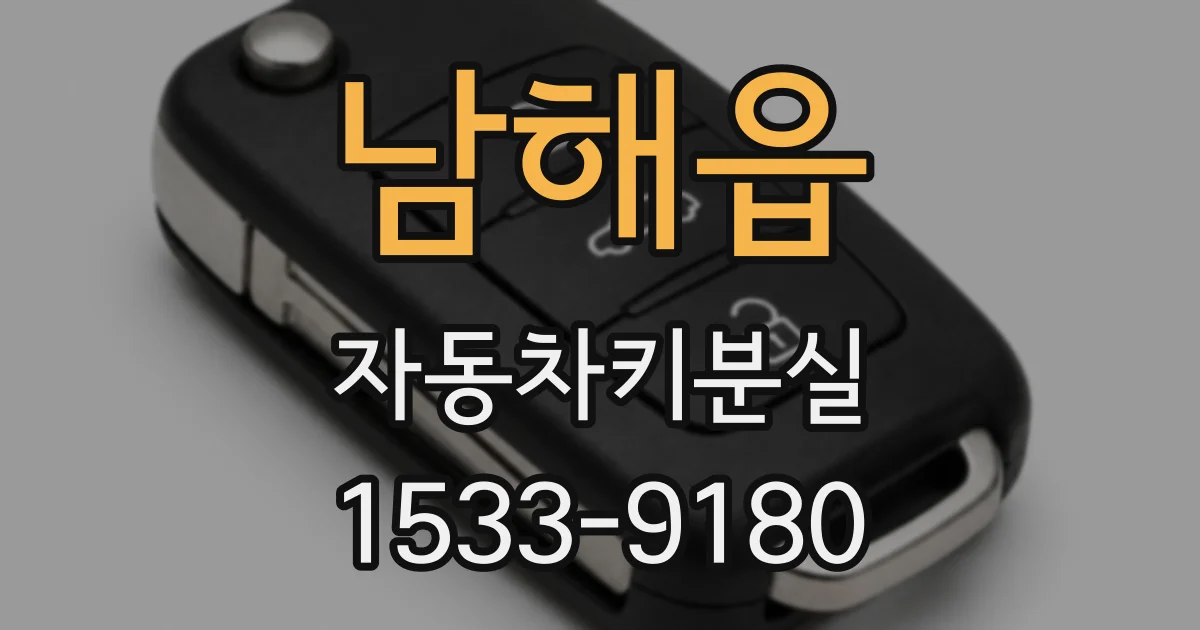 남해읍 자동차키분실