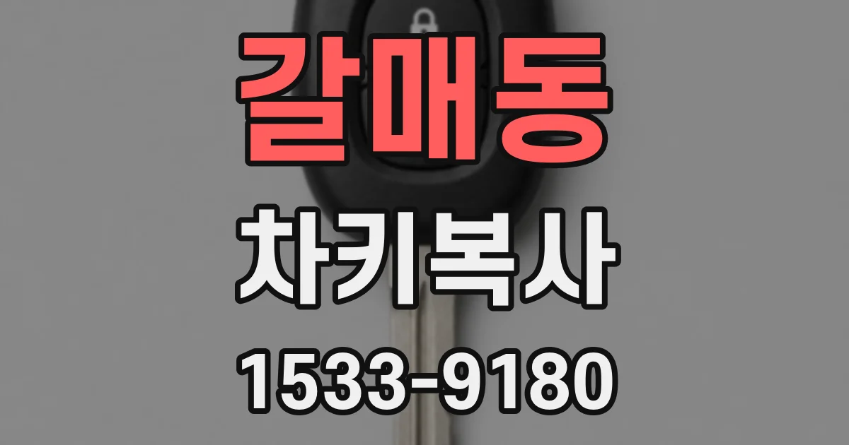 갈매동 차키복사