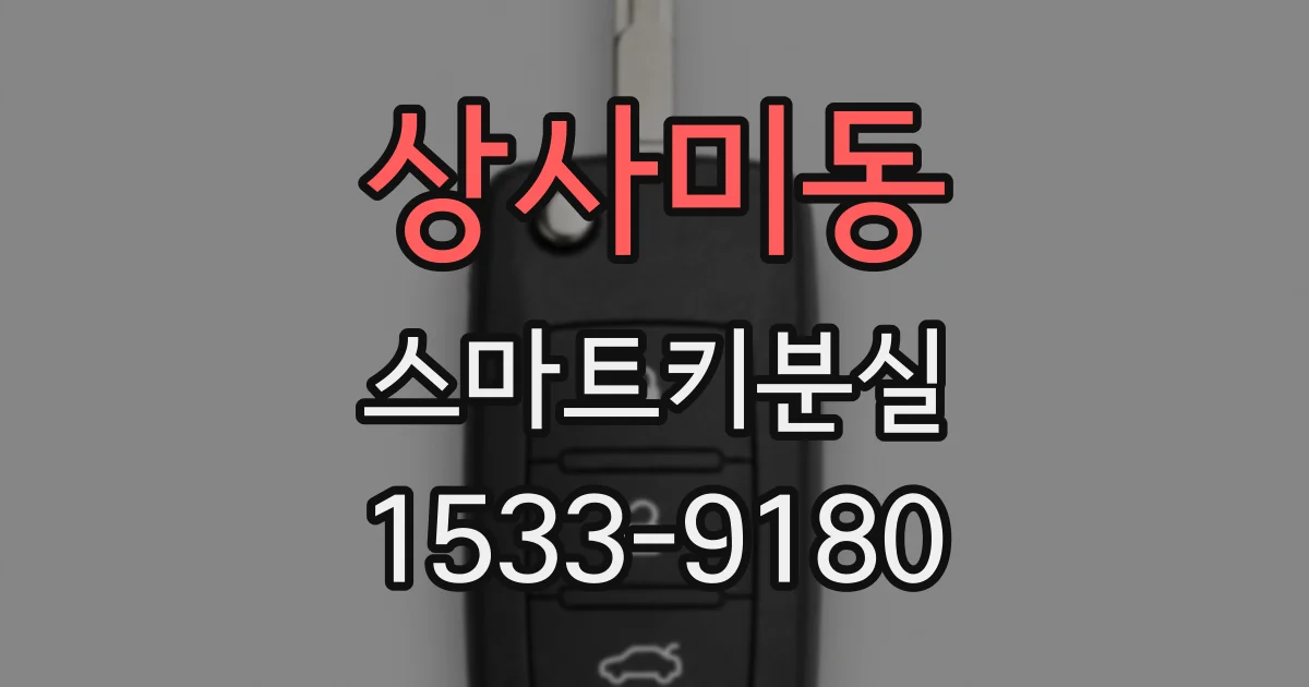 상사미동 스마트키분실
