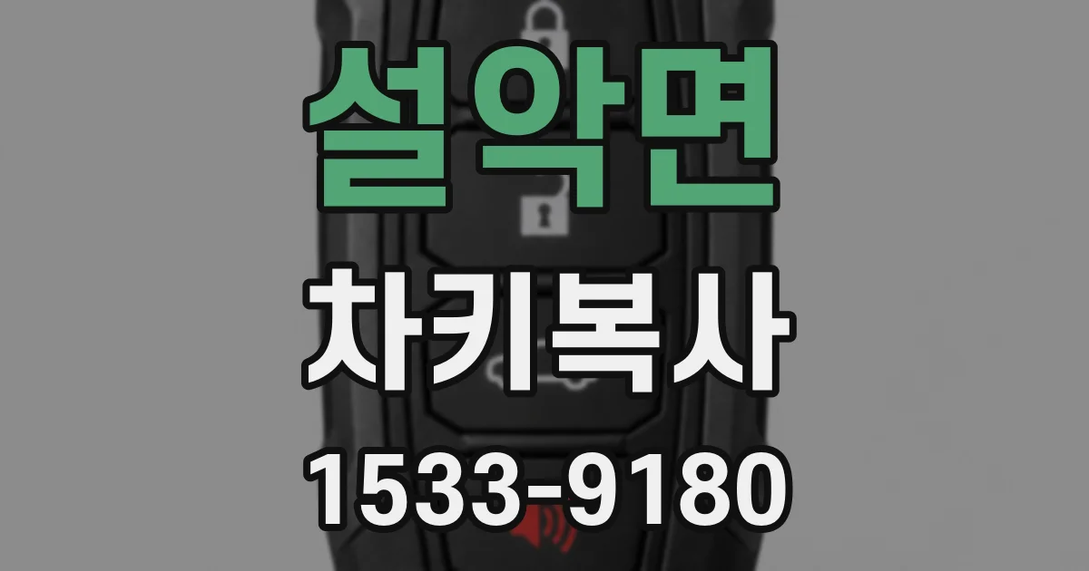 설악면 차키복사