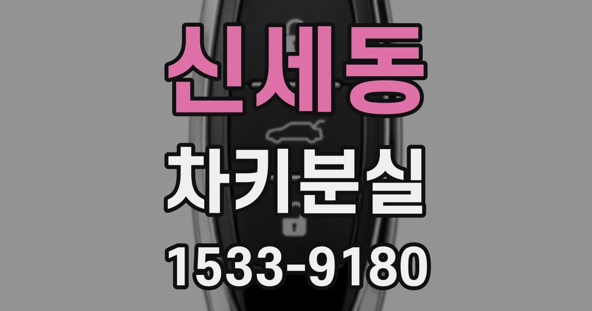 신세동 차키분실