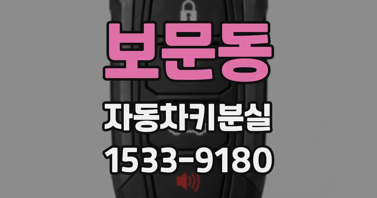 보문동 자동차키분실