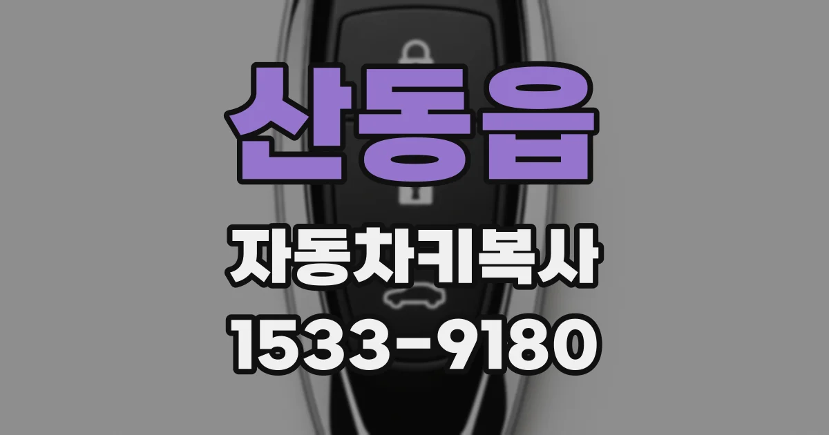산동읍 자동차키복사