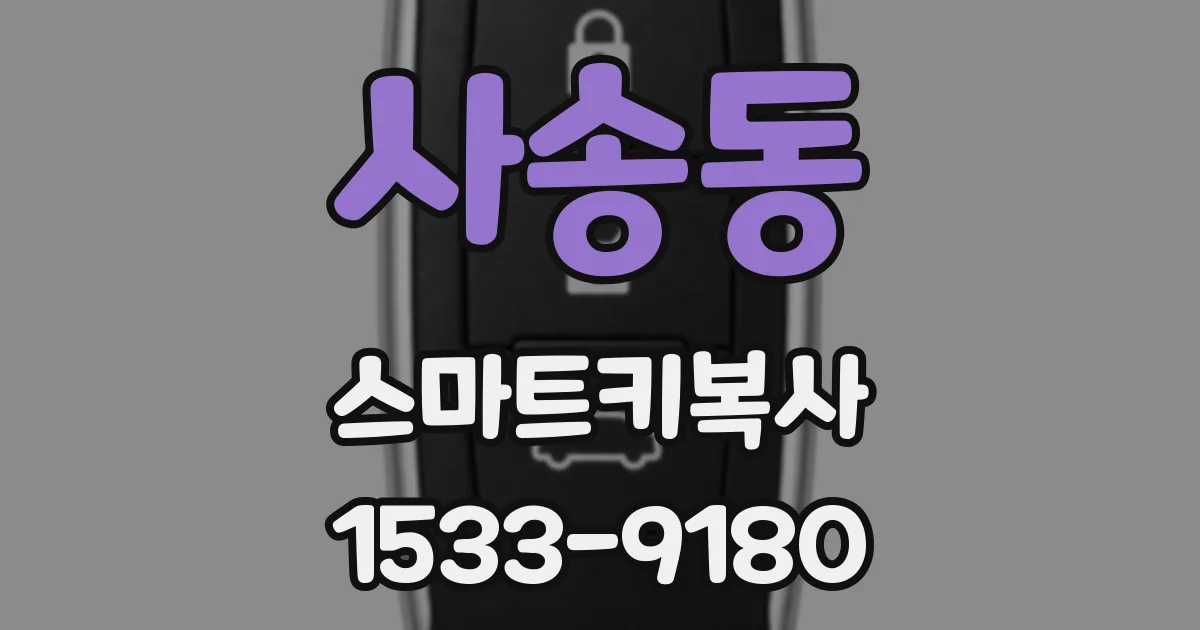 사송동 스마트키복사