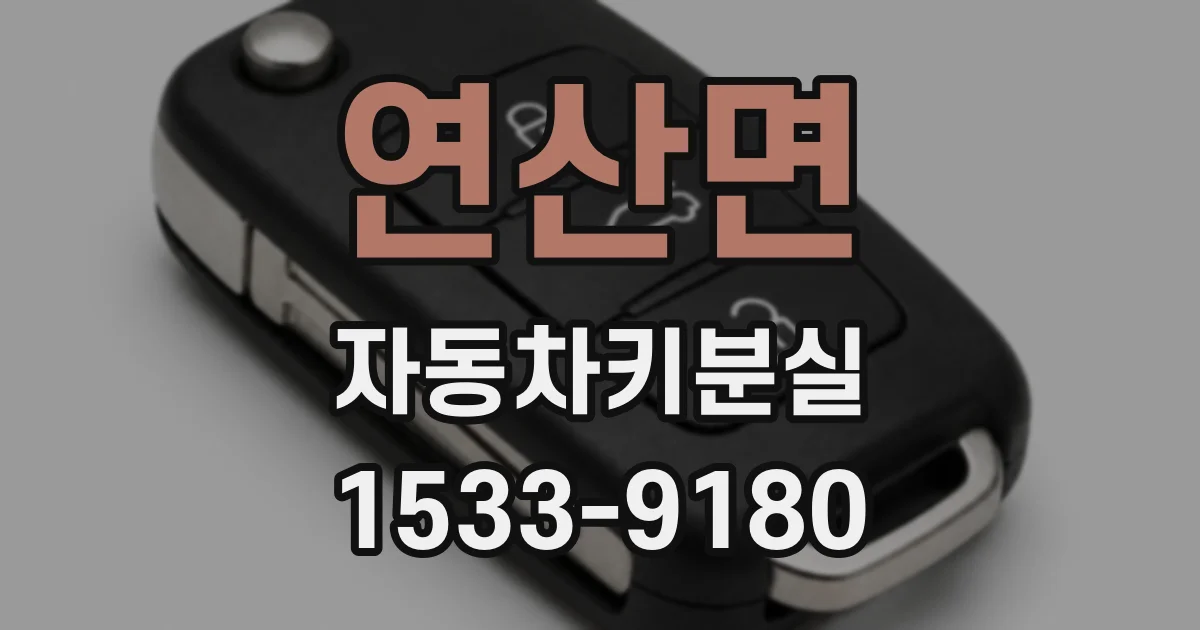연산면 자동차키분실