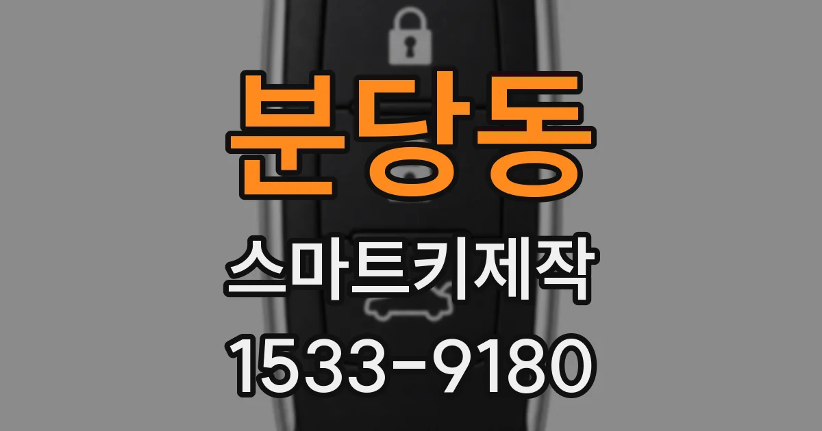 분당동 스마트키제작