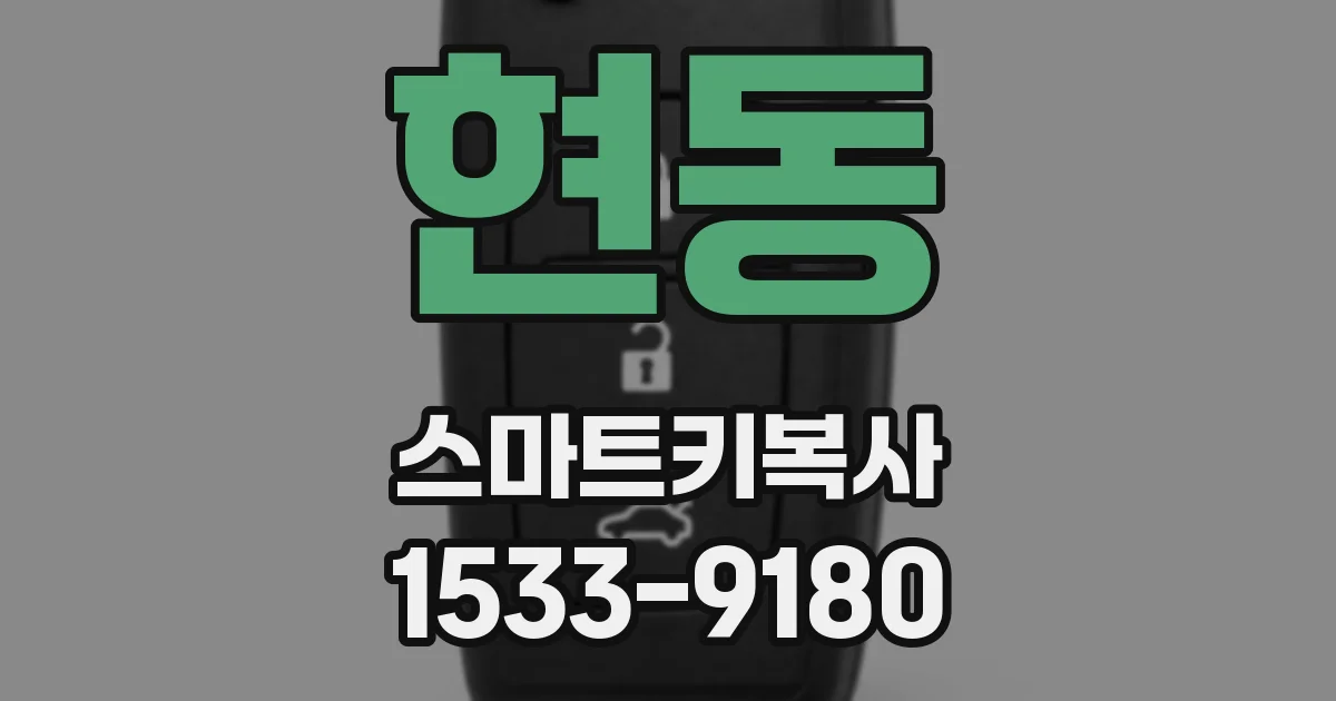 현동 스마트키복사