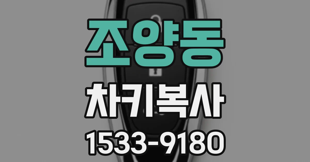 조양동 차키복사
