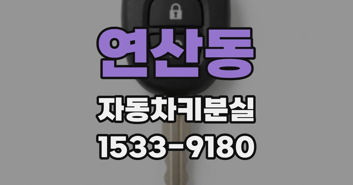 연산동 자동차키분실