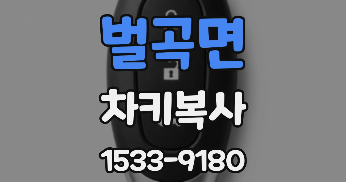 벌곡면 차키복사