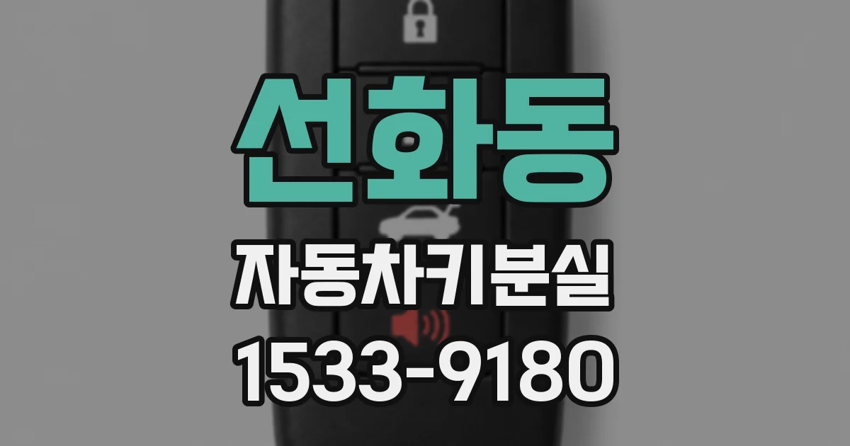 선화동 자동차키분실