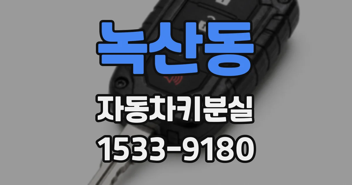 녹산동 자동차키분실