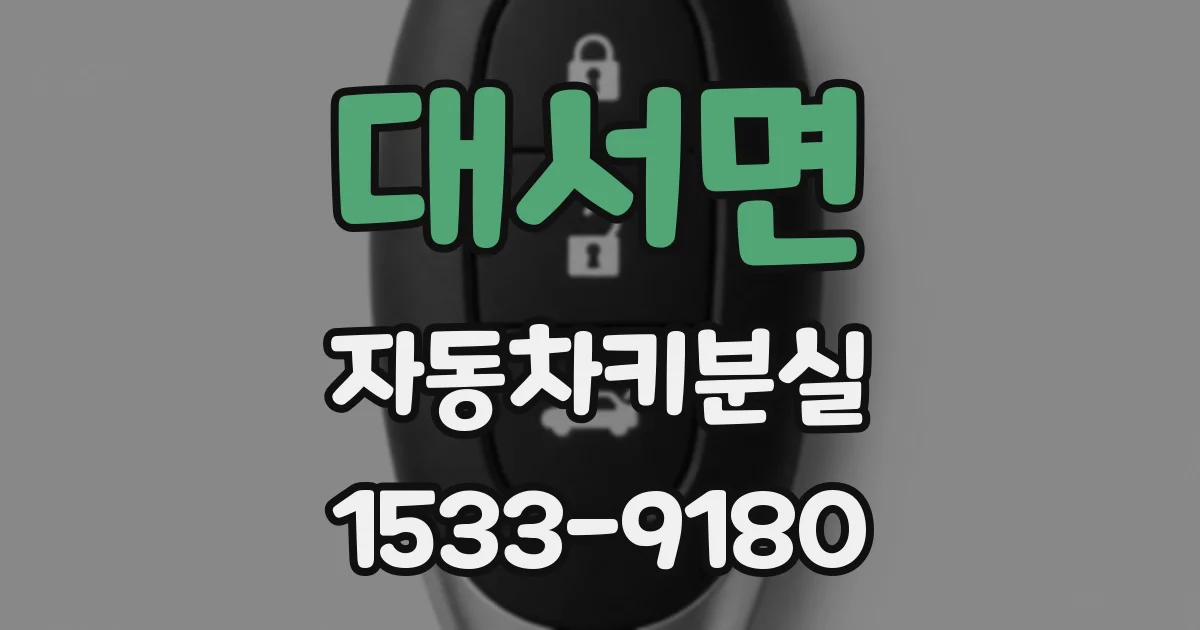 대서면 자동차키분실