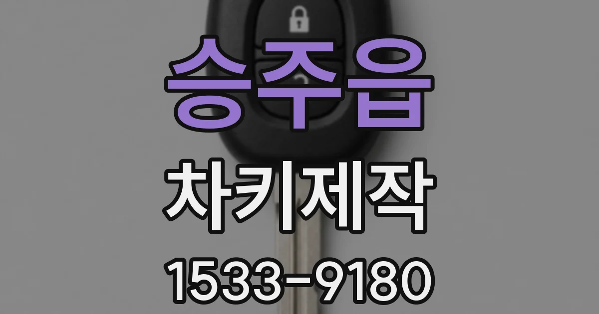 승주읍 차키제작