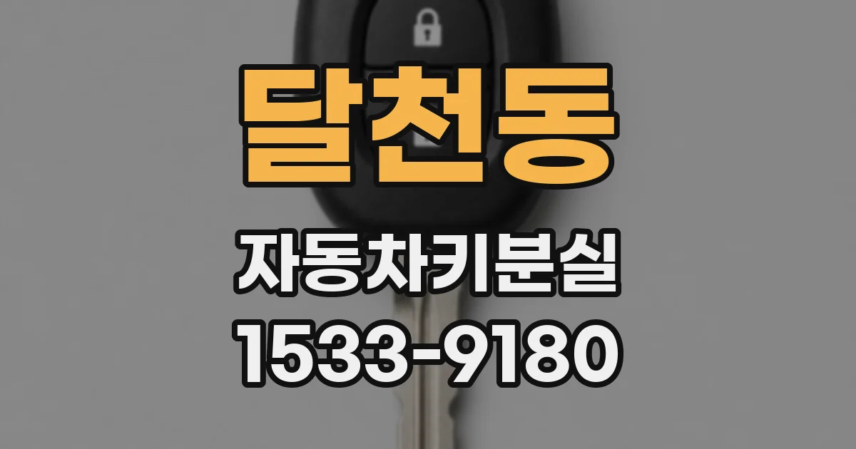 달천동 자동차키분실