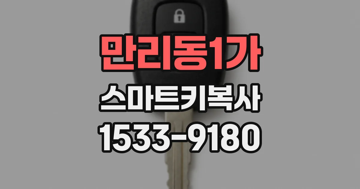 만리동1가 스마트키복사