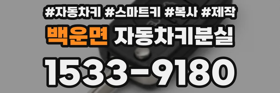 백운면 자동차키분실