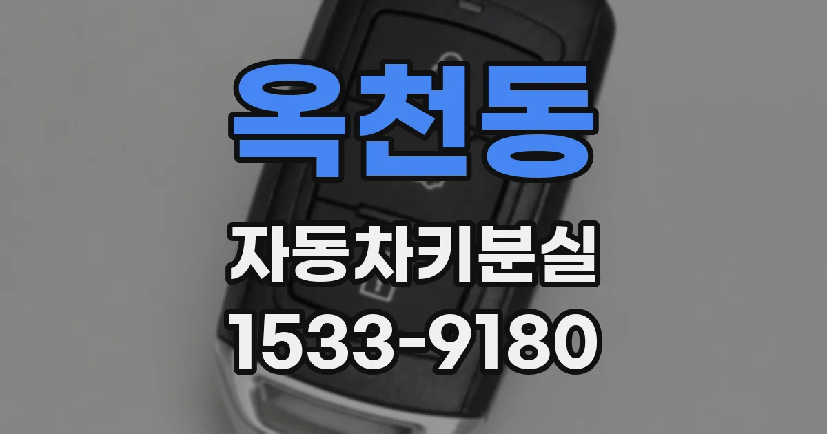 옥천동 자동차키분실