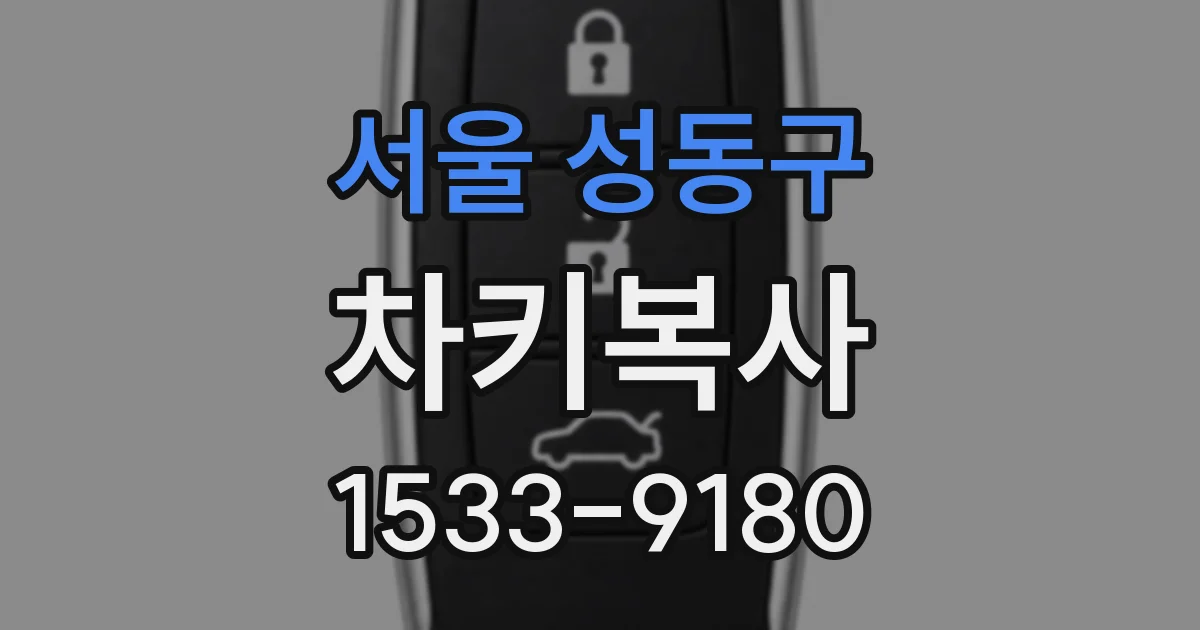 서울 성동구 차키복사