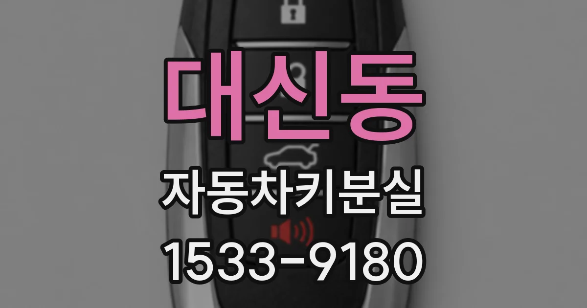 대신동 자동차키분실