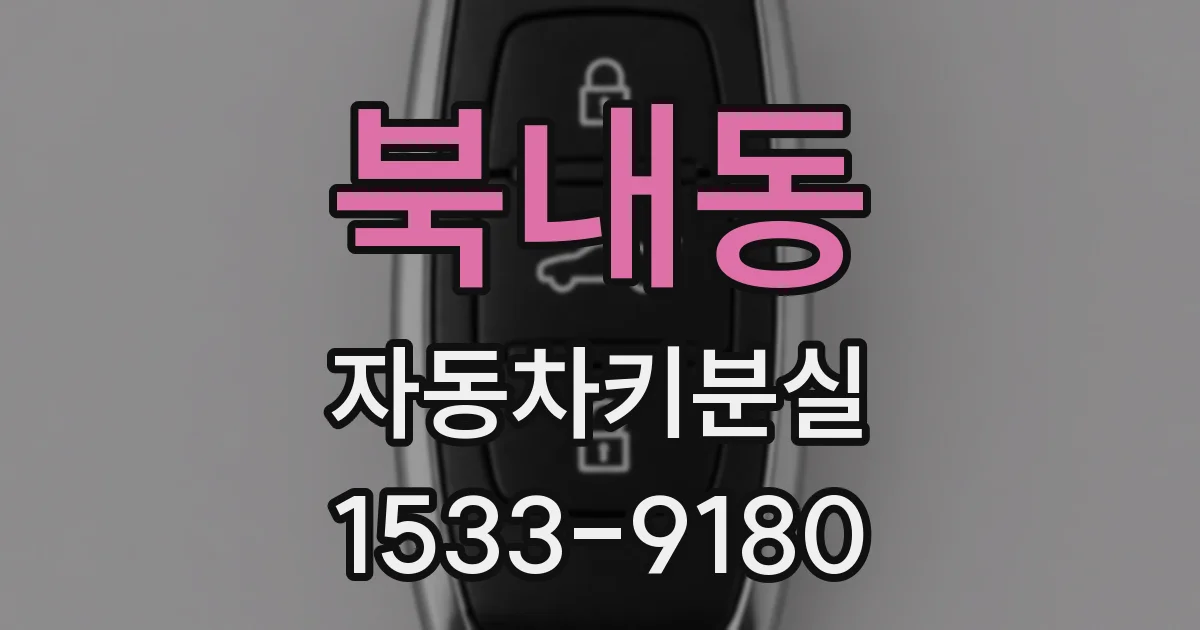 북내동 자동차키분실