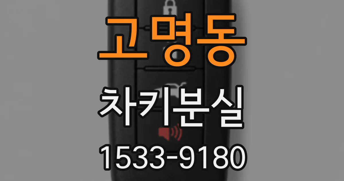 고명동 차키분실