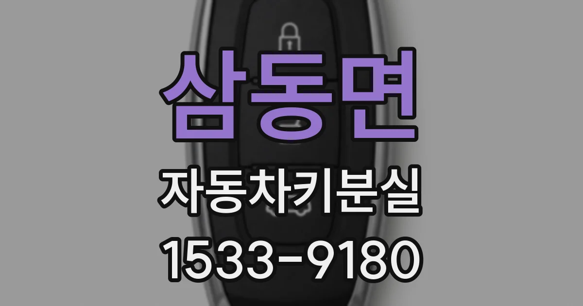 삼동면 자동차키분실