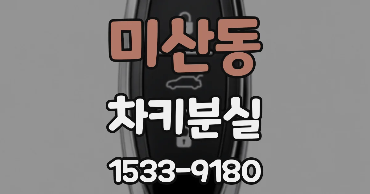 미산동 차키분실