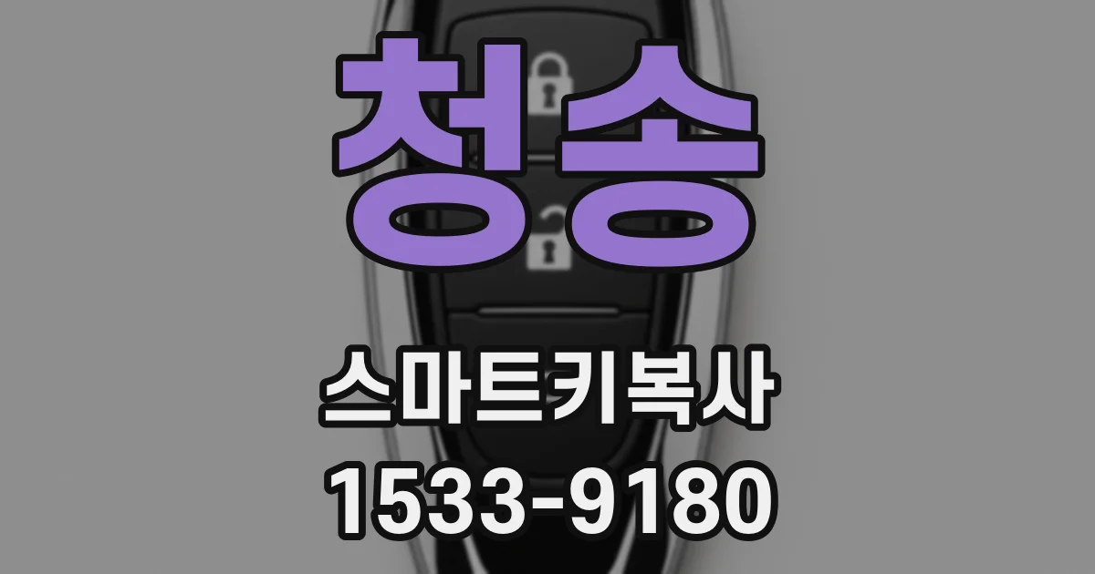청송 스마트키복사