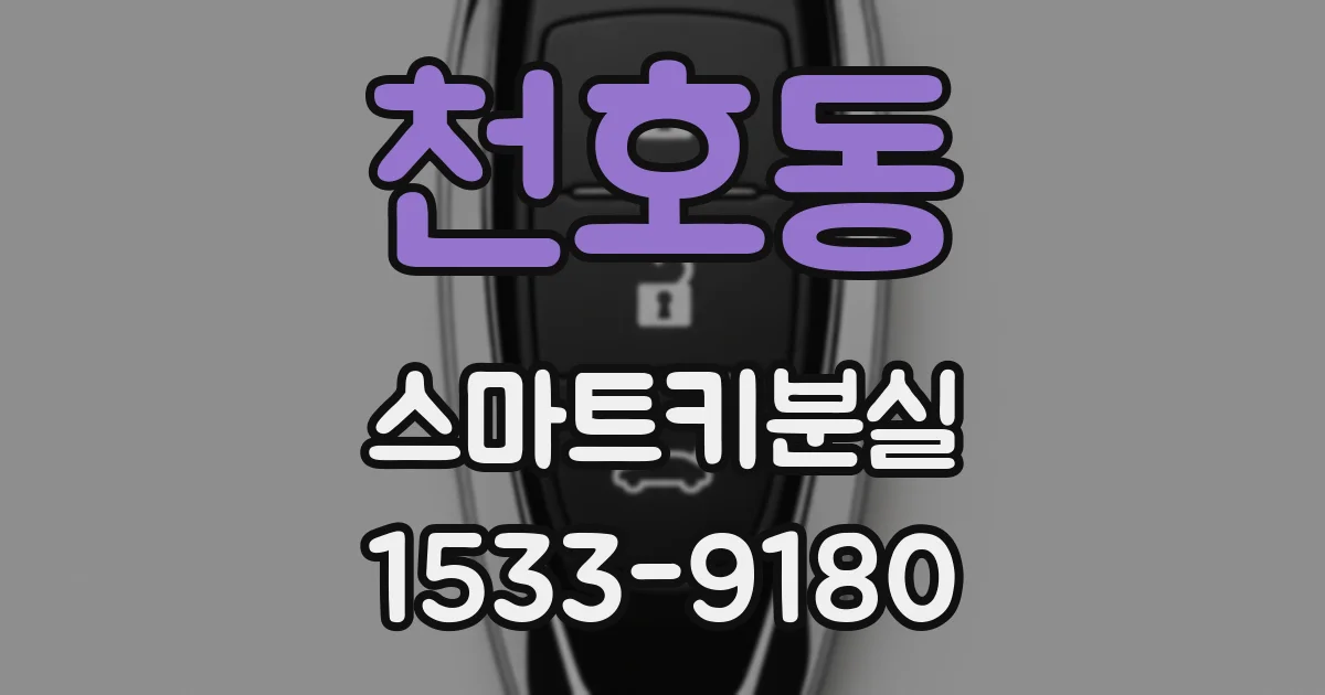 천호동 스마트키분실