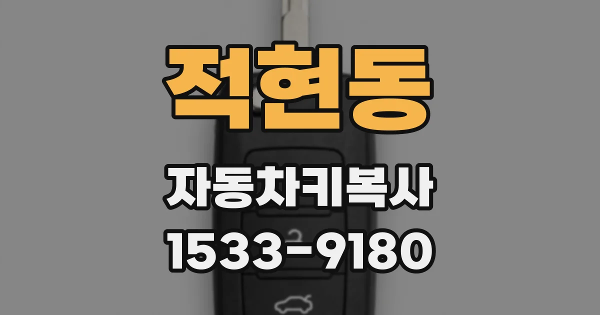 적현동 자동차키복사