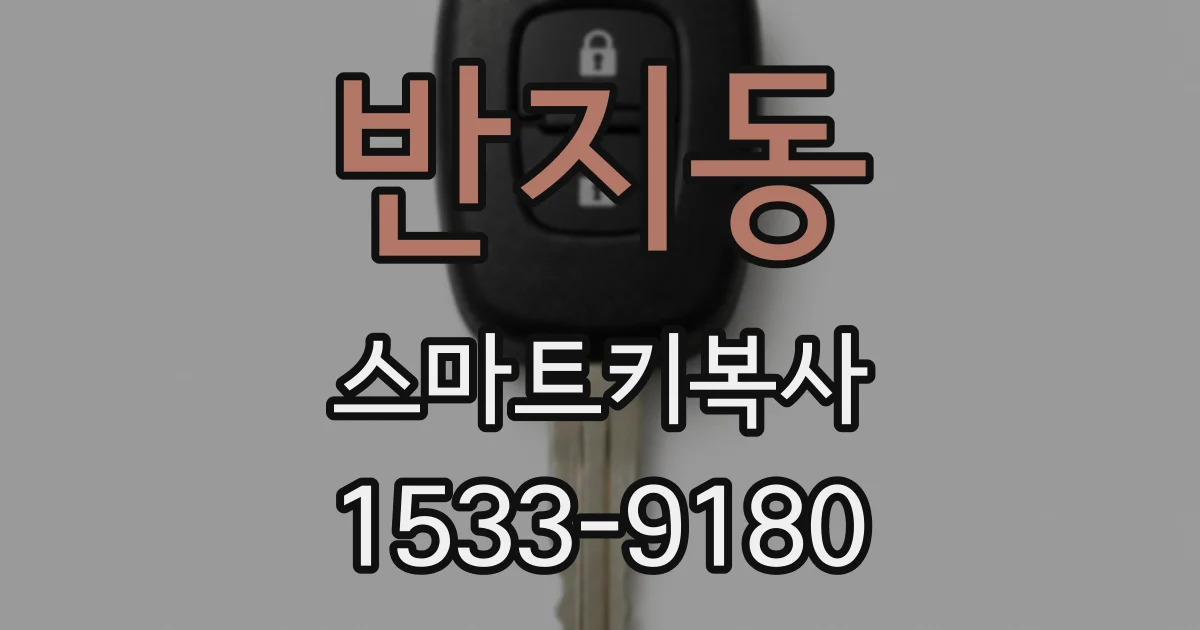 반지동 스마트키복사