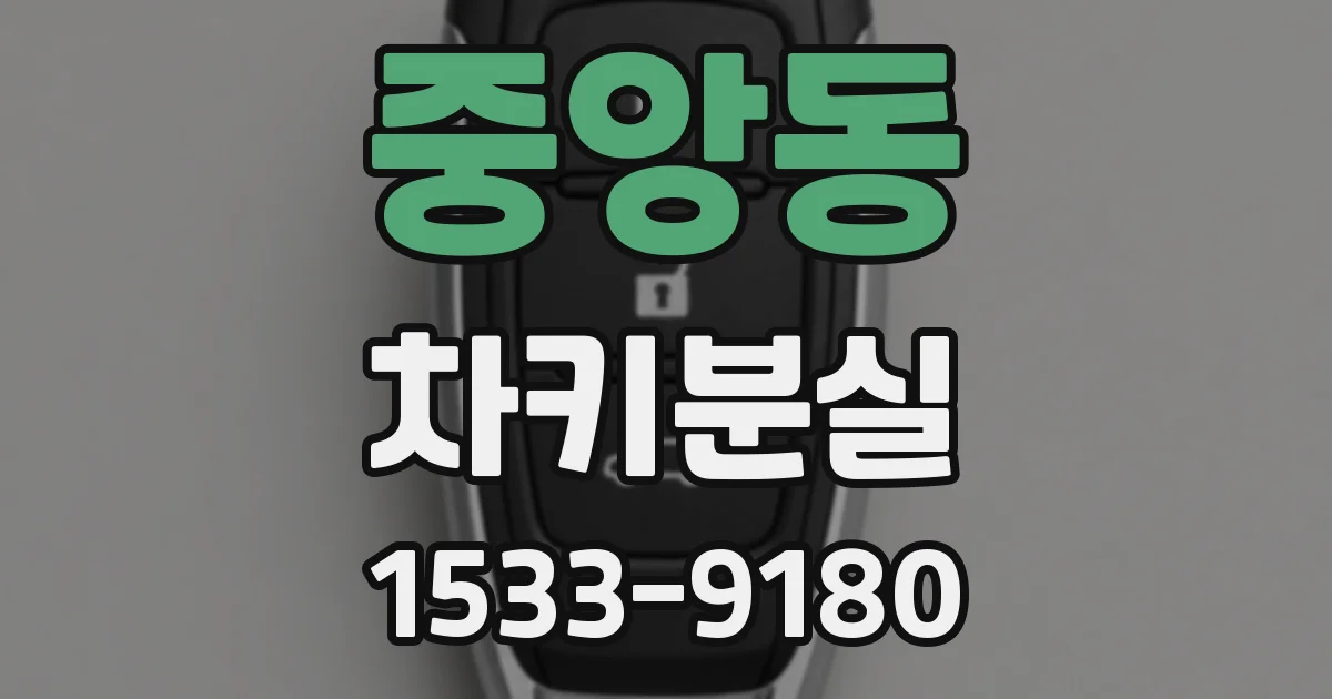 중앙동 차키분실