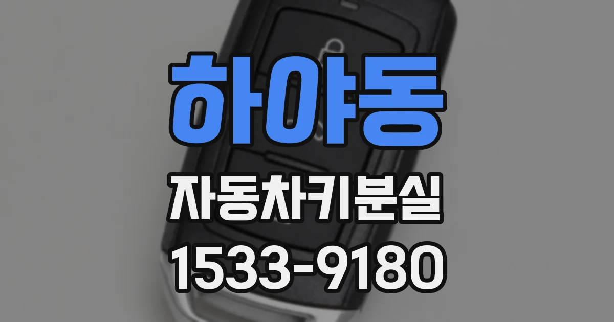 하야동 자동차키분실