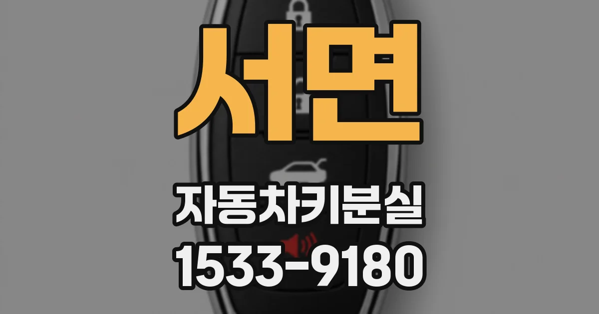 서면 자동차키분실