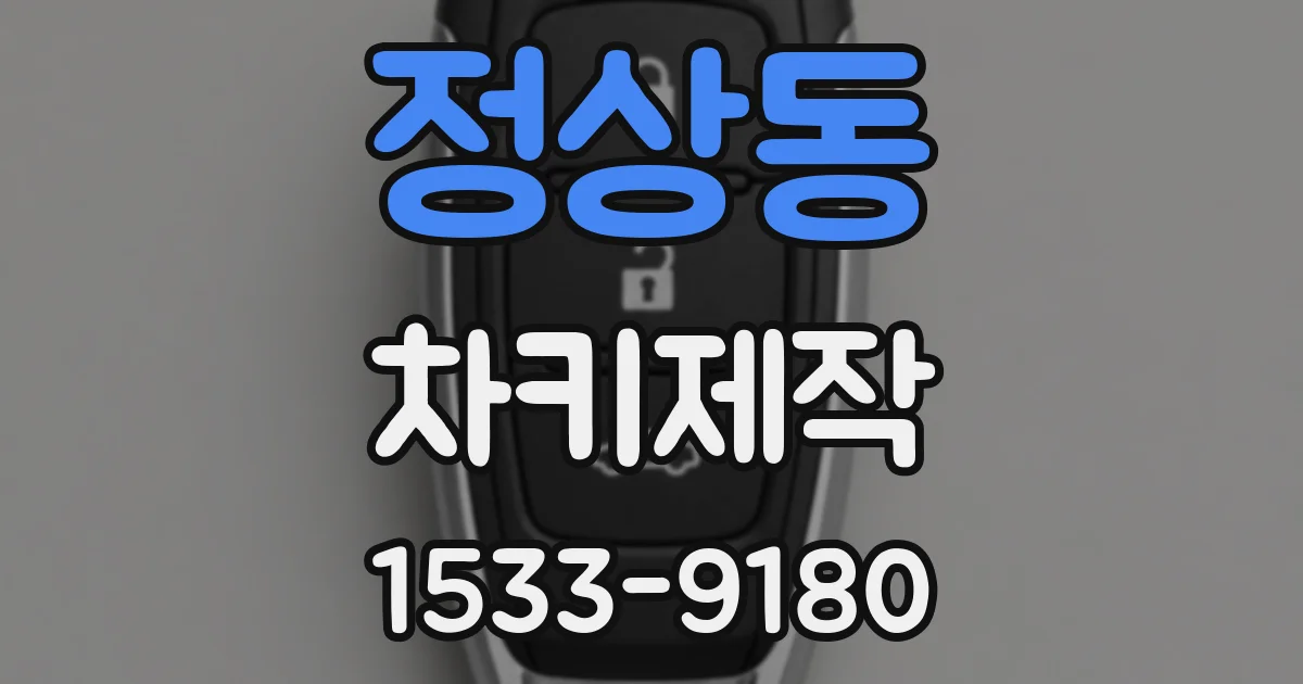 정상동 차키제작