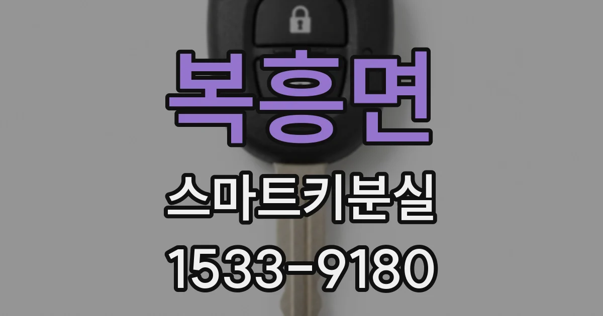 복흥면 스마트키분실