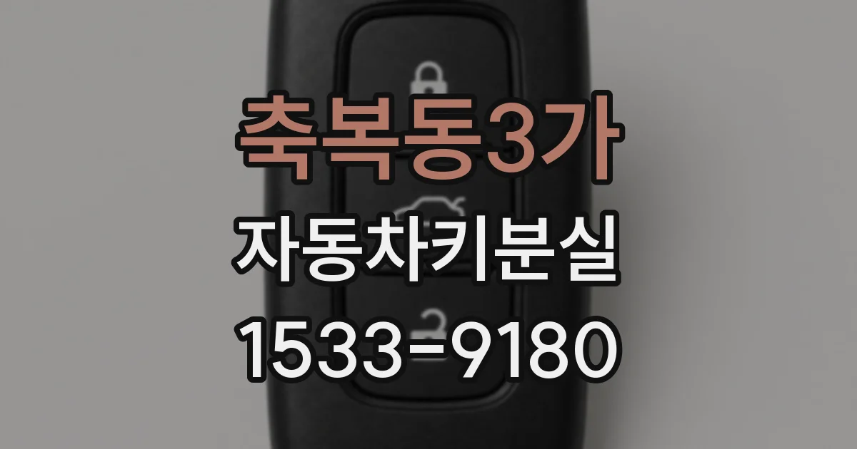 축복동3가 자동차키분실