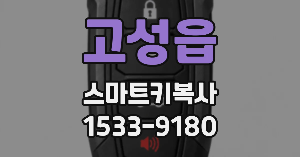 고성읍 스마트키복사