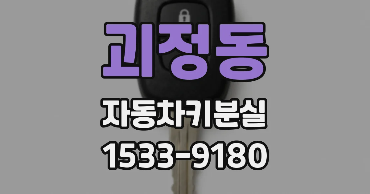 괴정동 자동차키분실