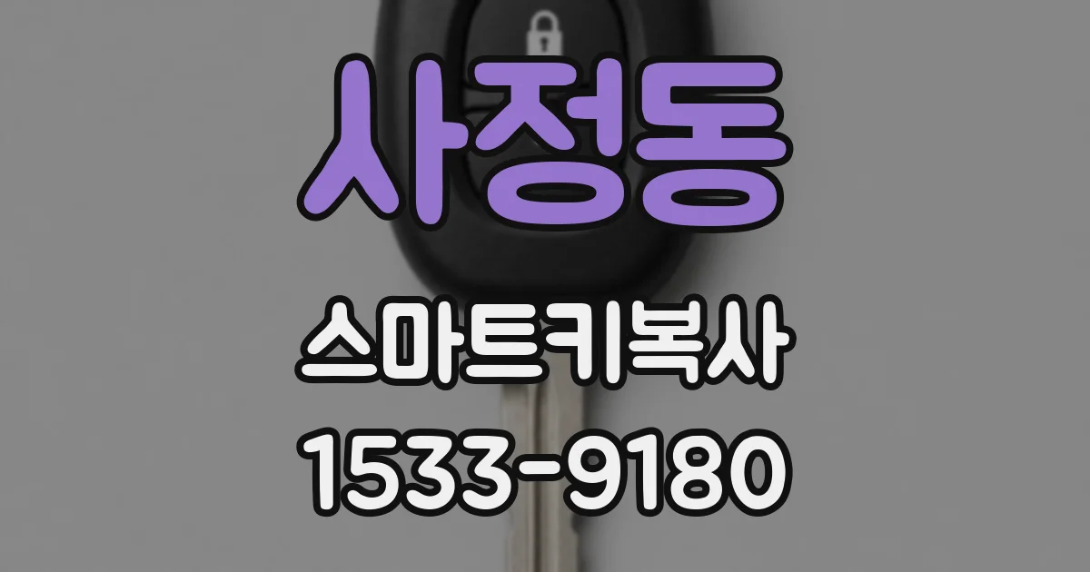 사정동 스마트키복사