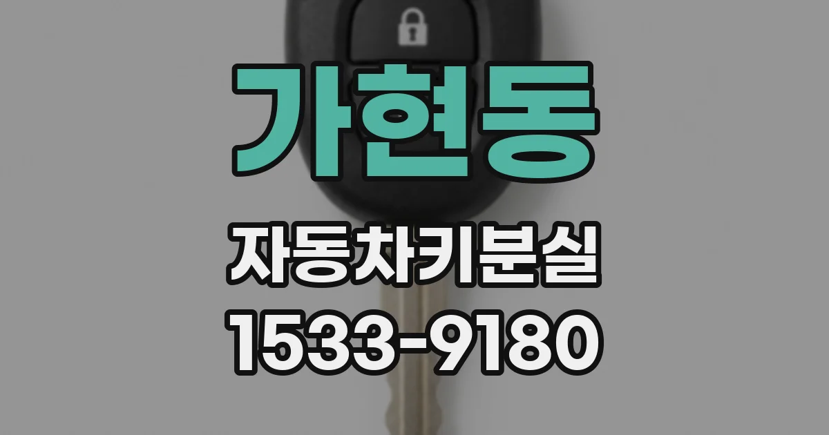 가현동 자동차키분실