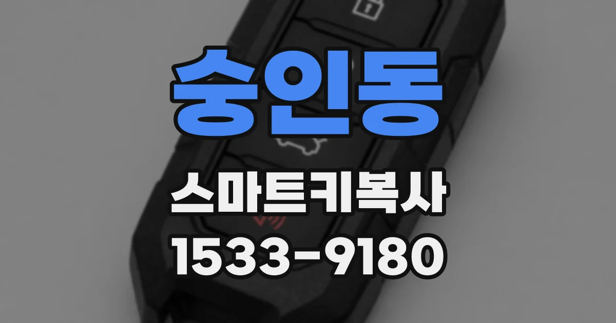 숭인동 스마트키복사