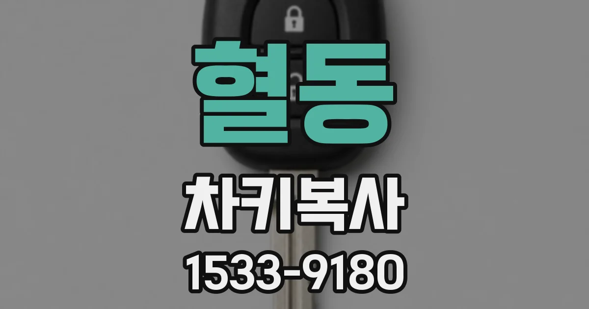 혈동 차키복사