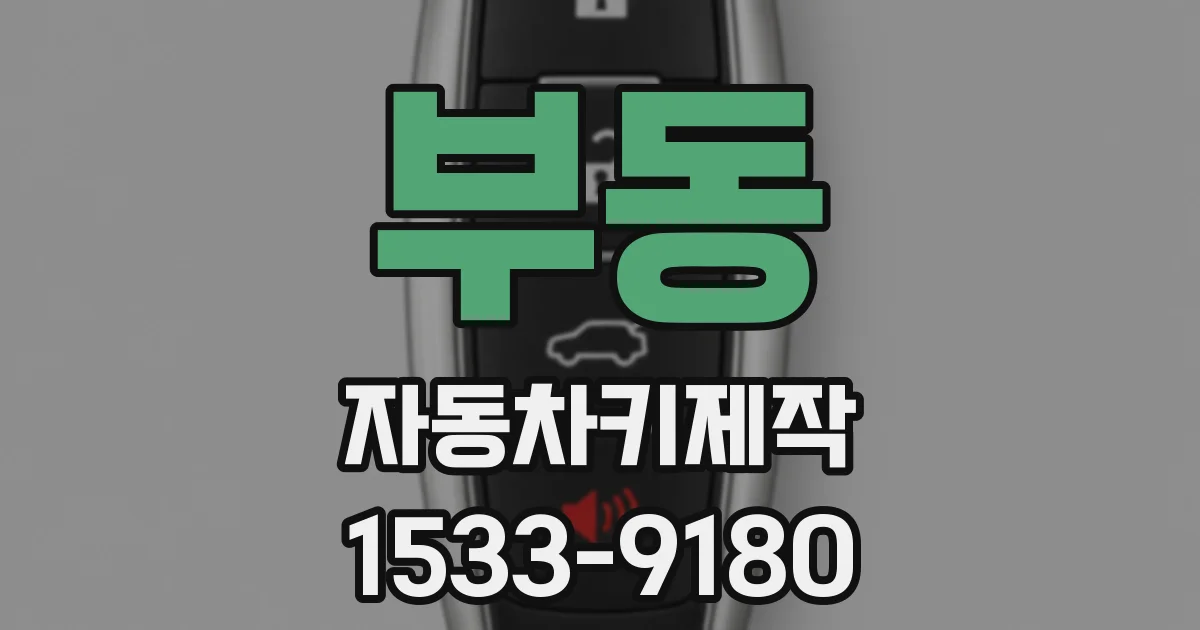 부동 자동차키제작