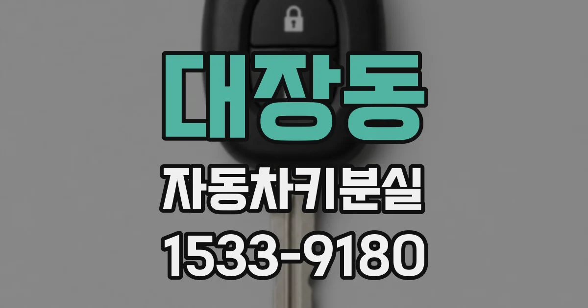 대장동 자동차키분실