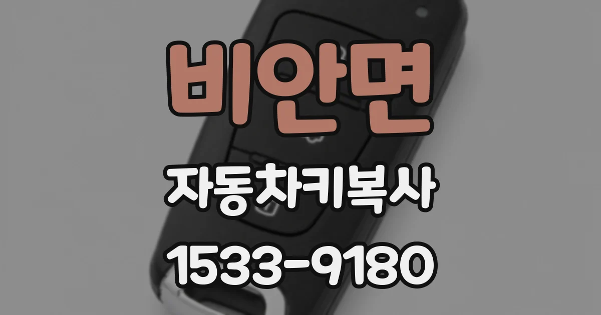 비안면 자동차키복사