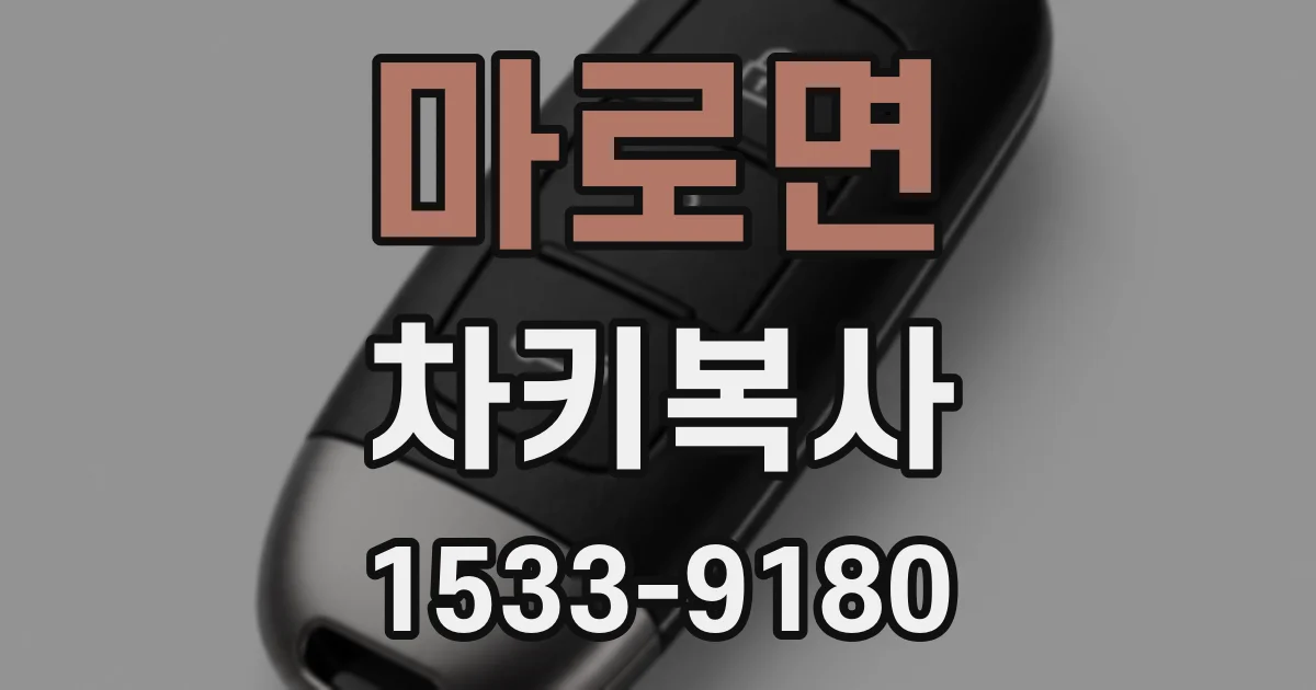마로면 차키복사